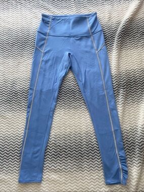 EUC FP Movement by Free People Light Blue Leggings w/ Reflective Seams Size XS